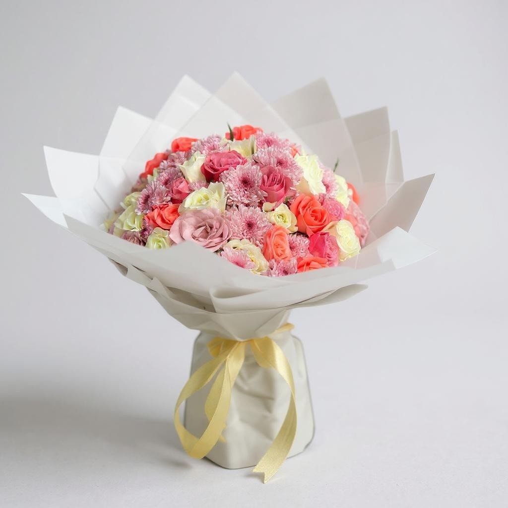 باقة تناغم الباستيل – هدية زهرية ناعمة وأنيقة