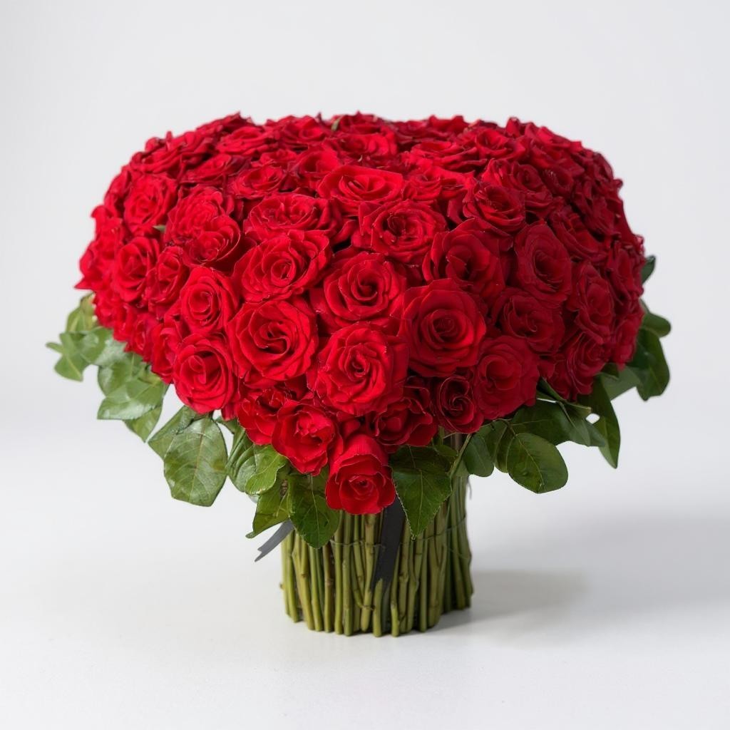 Bouquet Cœur de Roses Rouges – Symbole d’Amour Passionné